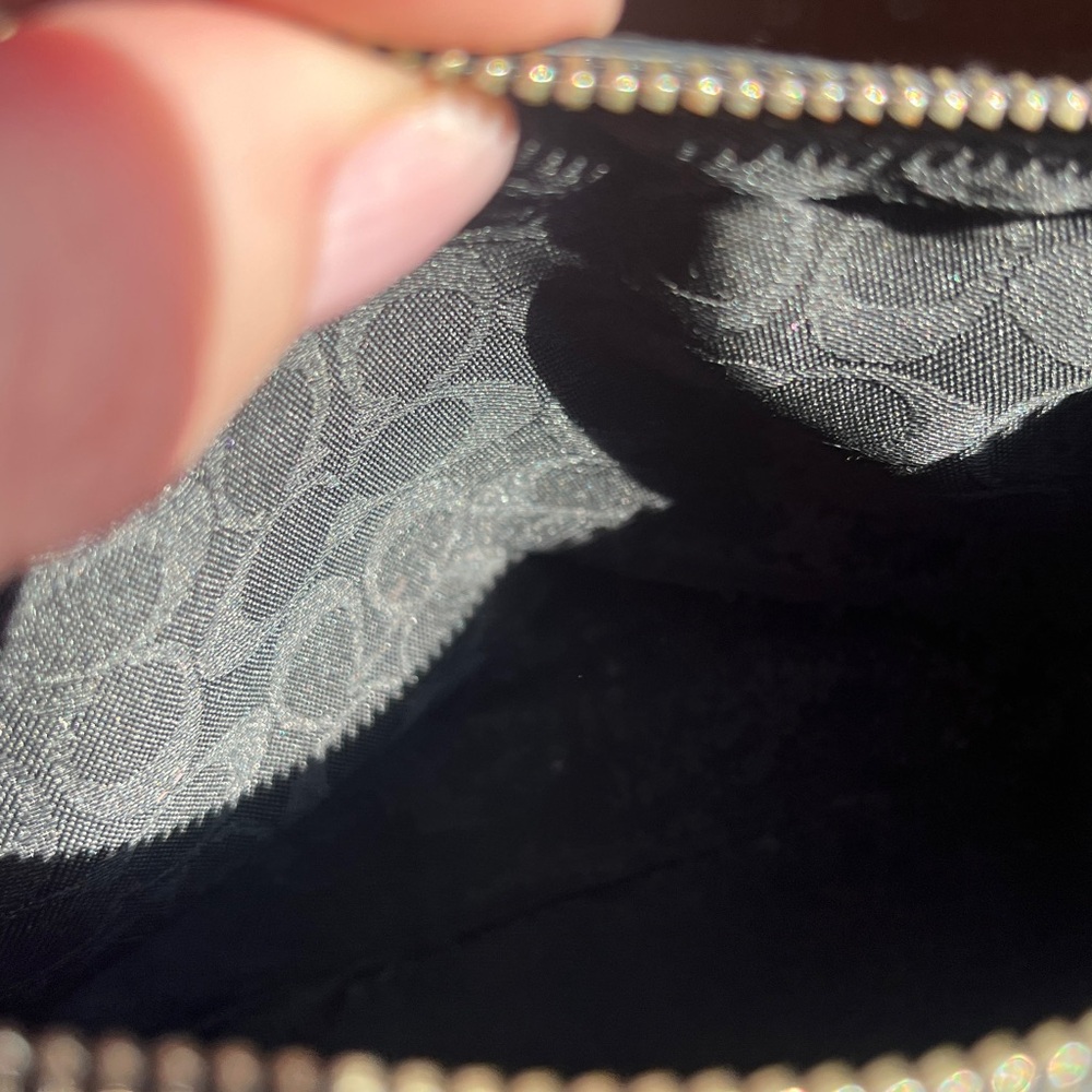 Coach Black Leather Wristlet with Silver Accents - Picture 5 of 5